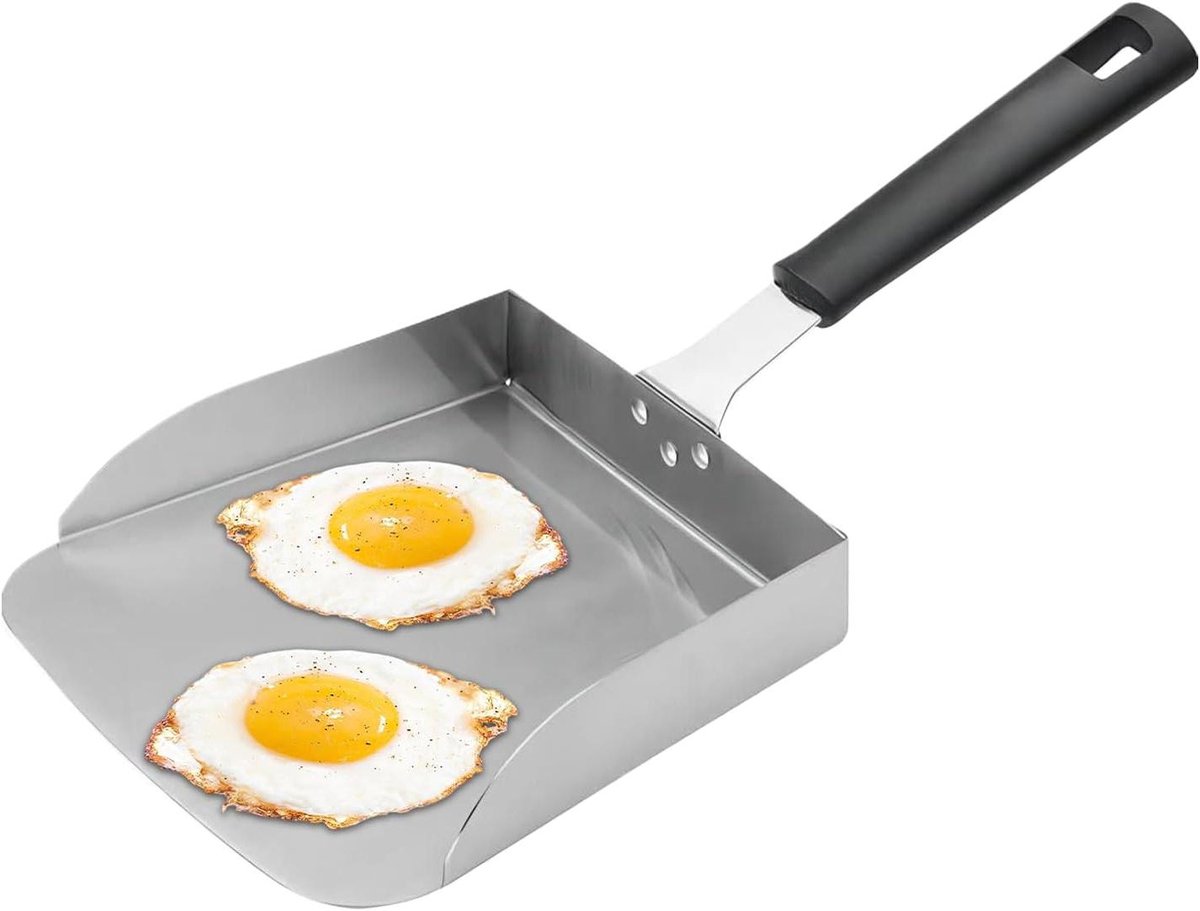 Grillspatel - Hamburger spatel - Barbecueën - Gladde rand bescherming - 38.5 x 19 cm - Zilver
