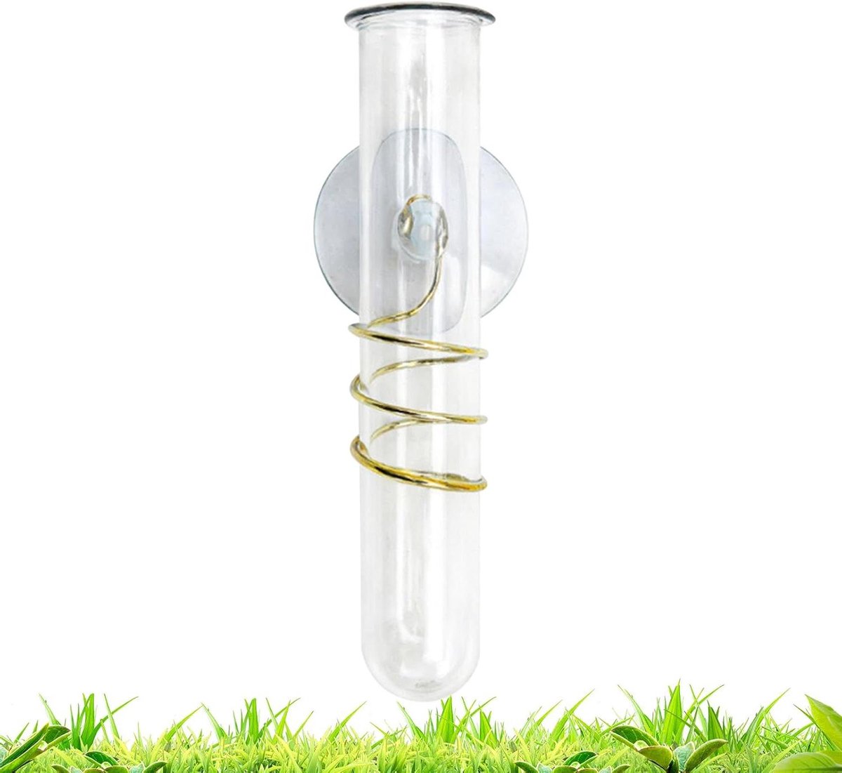Regenmeter Meetcontainer - Regenmeter Buiten - Tuin Waterbeheer - Vorstbestendig Gietijzer - 153 cm hoog - Transparant