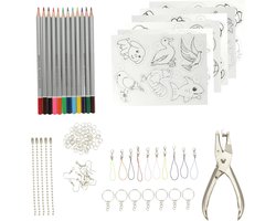 STOBOK 1 Set Heat Shrink Tubing DIY Heat Shrink Tubing Sets Keychain Baby Bath Glove Shrink Wrap Paper Heat Shrink Paper Kit Manual Art Paper Material Package Shrink