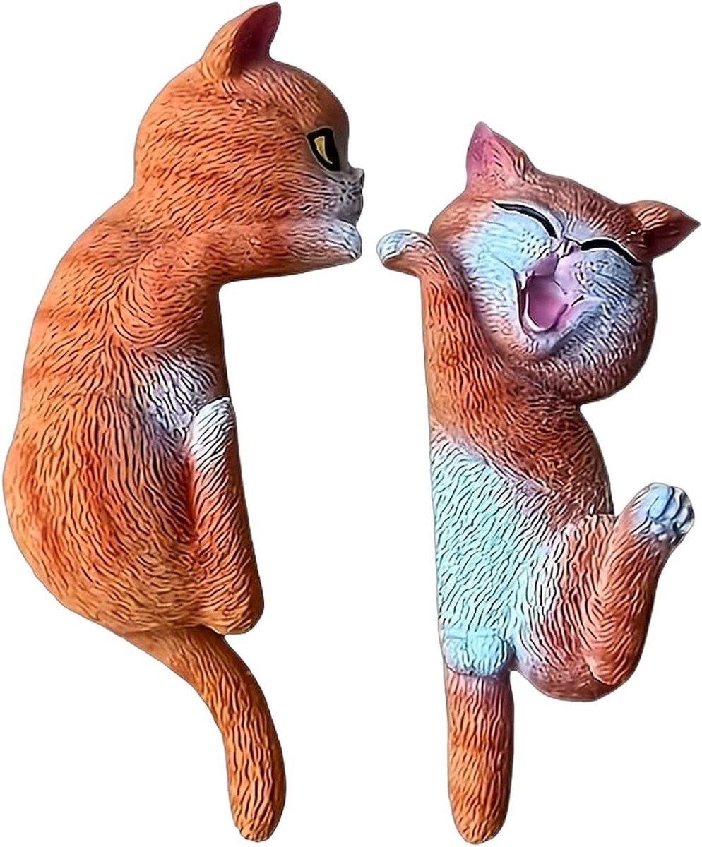 Wandlampstickers - Kattenstickers - Kamer Decoratie - 2-delige set - Zie beschrijving - Or