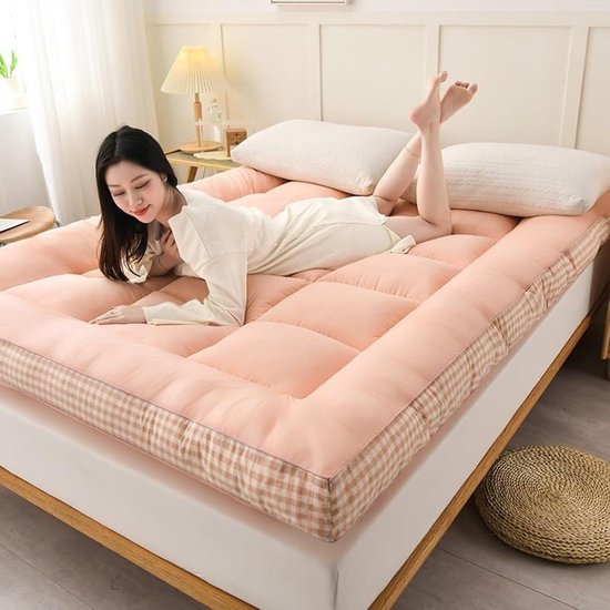 Opvouwbare Matras - Japanse Futon Vloerbed - Comfortabel Slapen - Ademend en Antislip - Niet gespecificeerd - Groen Koffie Roze Grijs — afbeelding 5