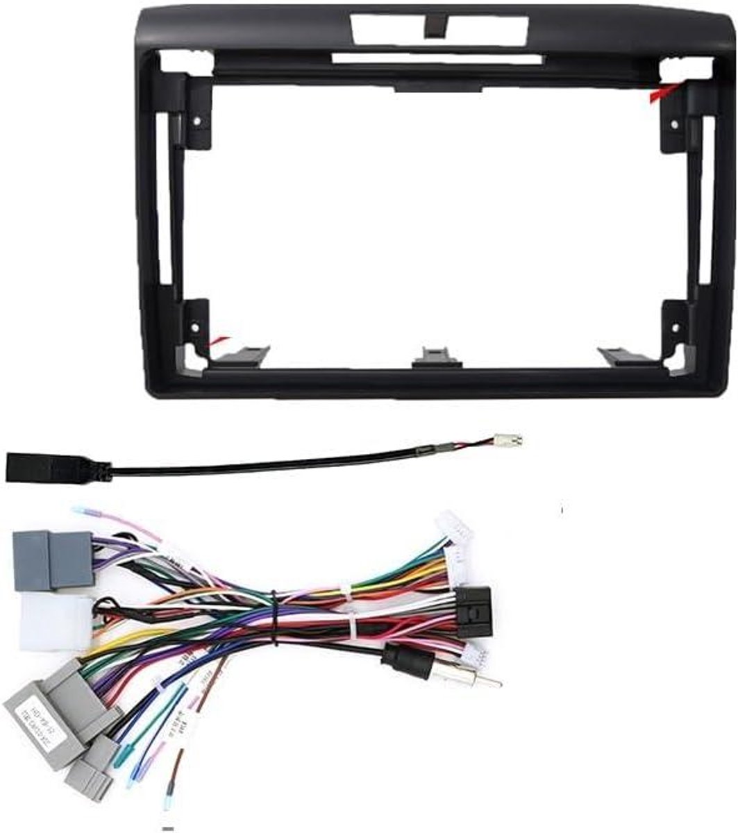 Radio Paneel - Dashboard Frame - Auto Installatie - Probleemloze Montage - 10.1 Inch - Grijs