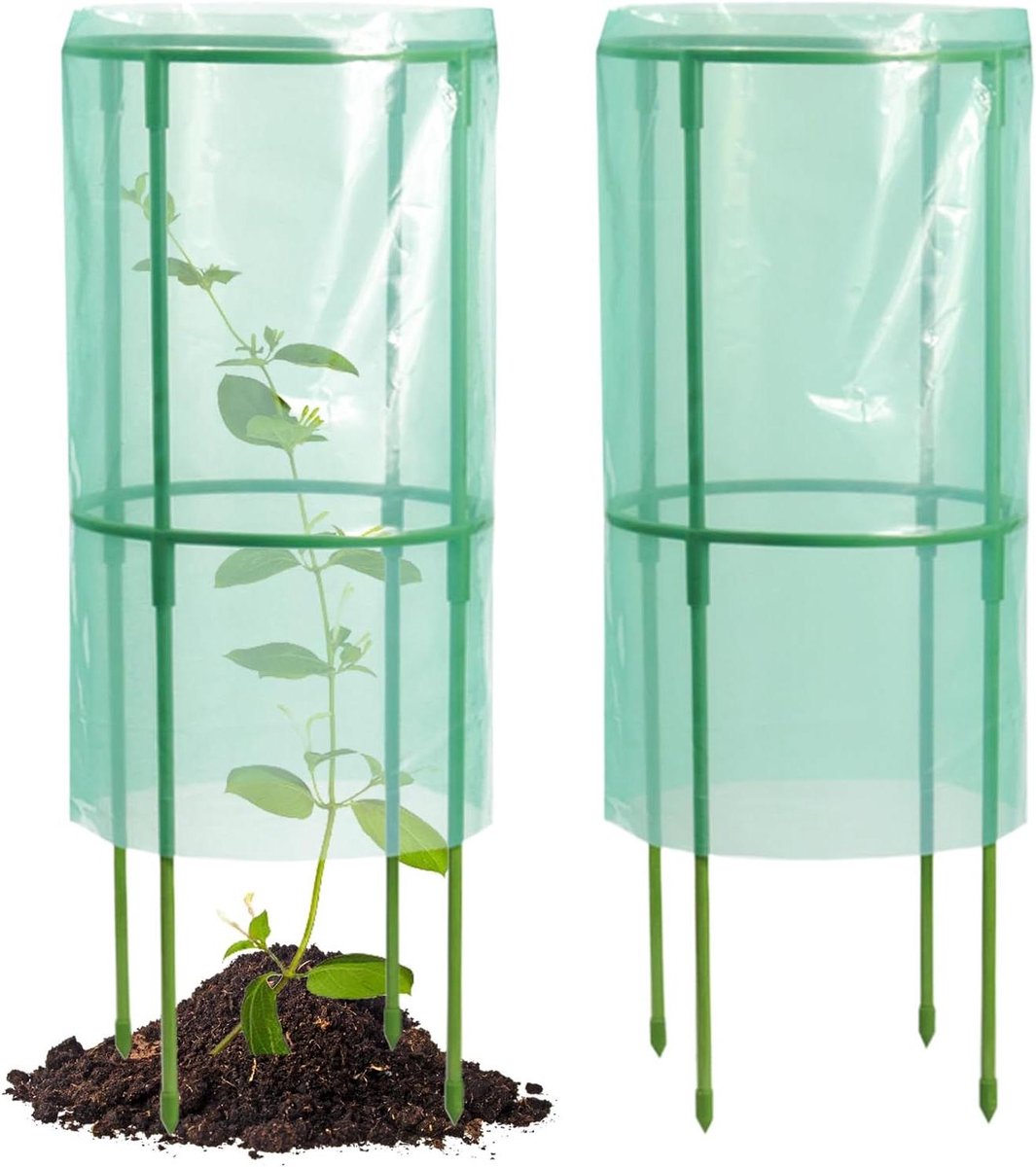 Plantenbeschermer Bel - Gewasafdekking Tuin - Bescherming Planten - Meerlaagse Warmtebescherming - 57 x 24 cm - Transparant