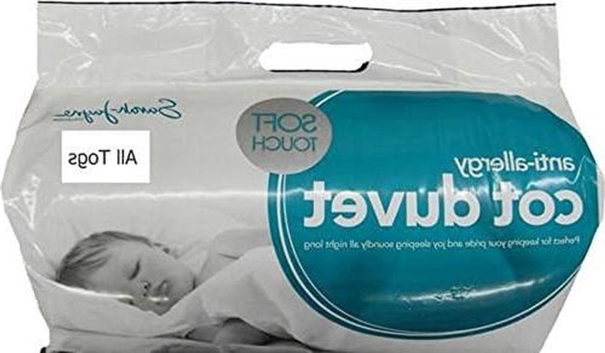 Peuter Dekbedovertrek - Baby Beddengoed - Comfortabele Slaap - Anti-allergie Vulling - 120x150 cm - Wit