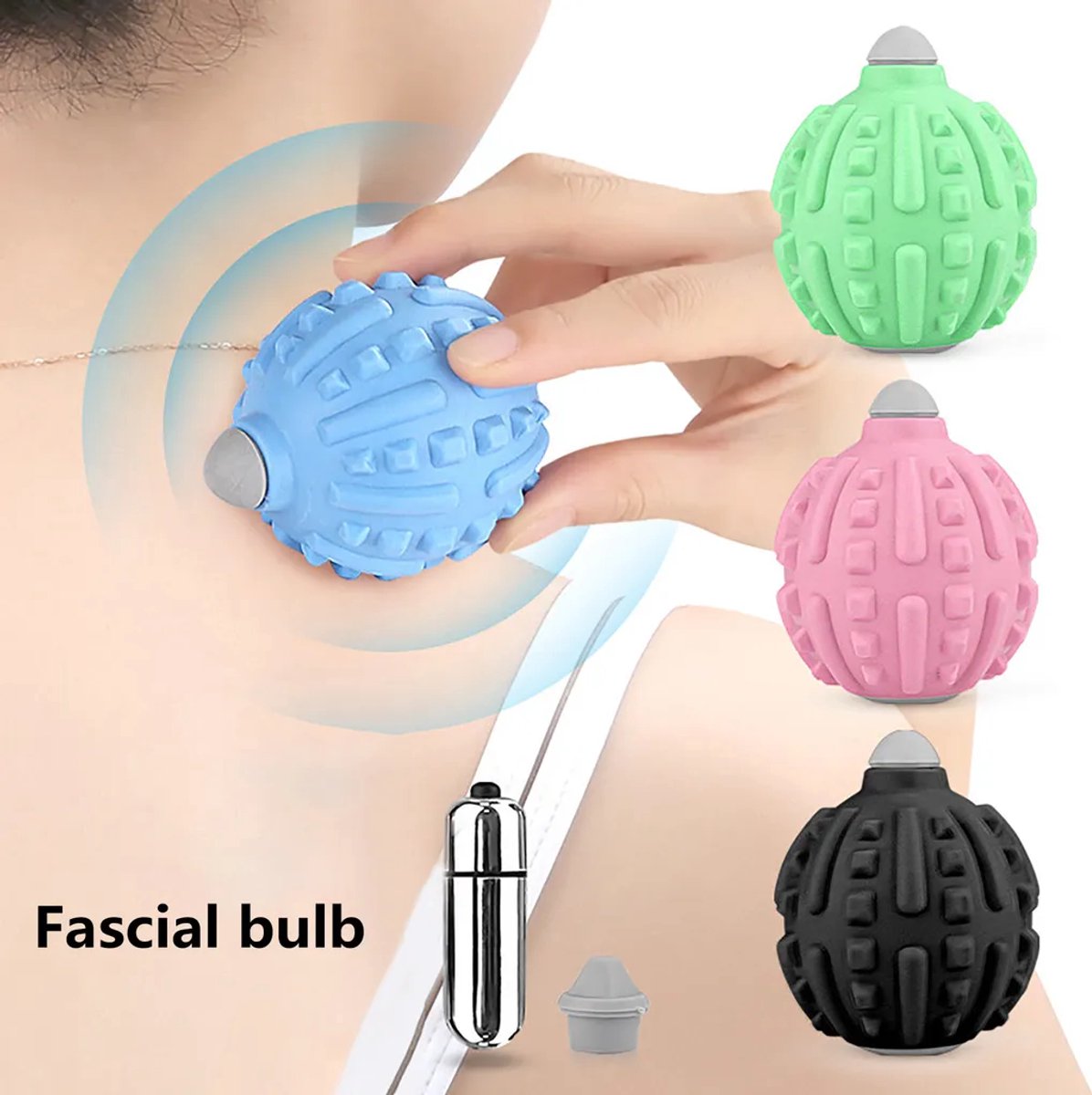 Vibrerende massagebal, draagbare massagebal Geschikt voor diepe weefselmassage, fascia-bal — cadeau in Verzorging - foto 2
