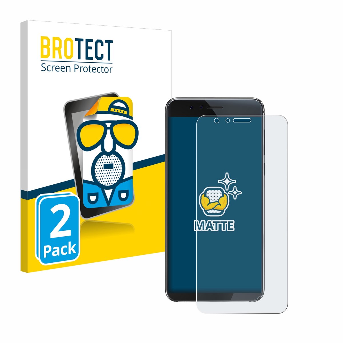 BROTECT - Screenprotector voor Honor 8 - Folie Beschermfolie matte 2 Stuks
