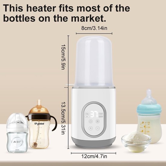 8-in-1 Flessenwarmer - snelle babyvoedingsverwarming, multifunctionele flesverwarmer voor moedermelk, ontdooien, verwarmen, warm houden, intelligente temperatuurregeling en automatische — afbeelding 2