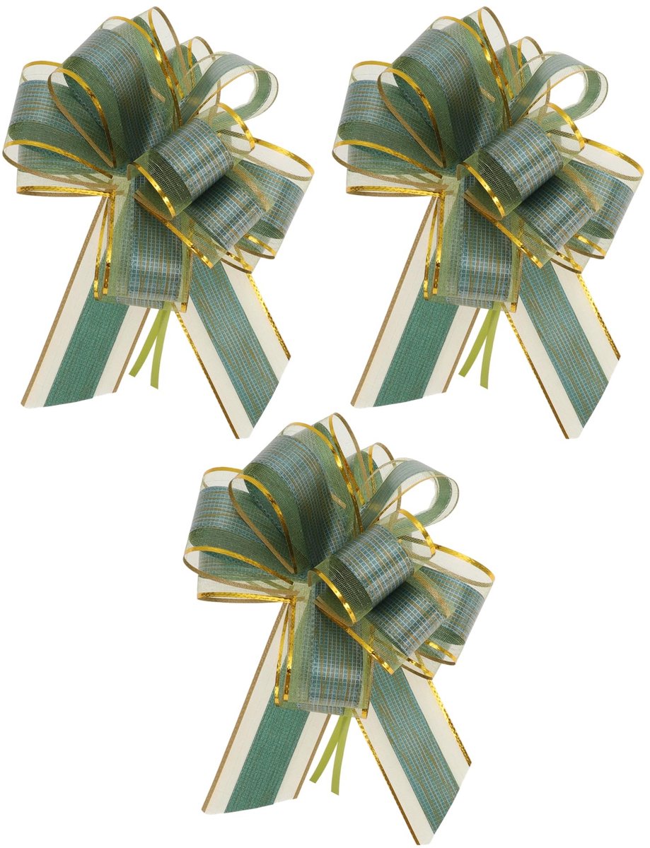 Dailygoods - Geschenkstrikken voor Cadeaus, 3 Stuks, Groen