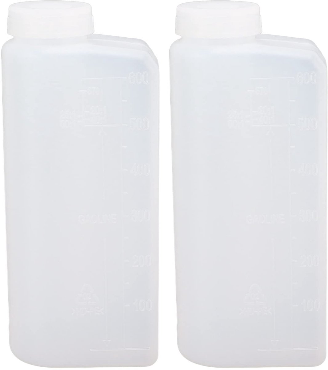 Dailygoods - Dailygoody - Oliemengfles - 600ml - Voor kettingzagen en tuingereedschap - Brede mond - Benzinemix - Ideaal voor ijzerbewerkingsmachines