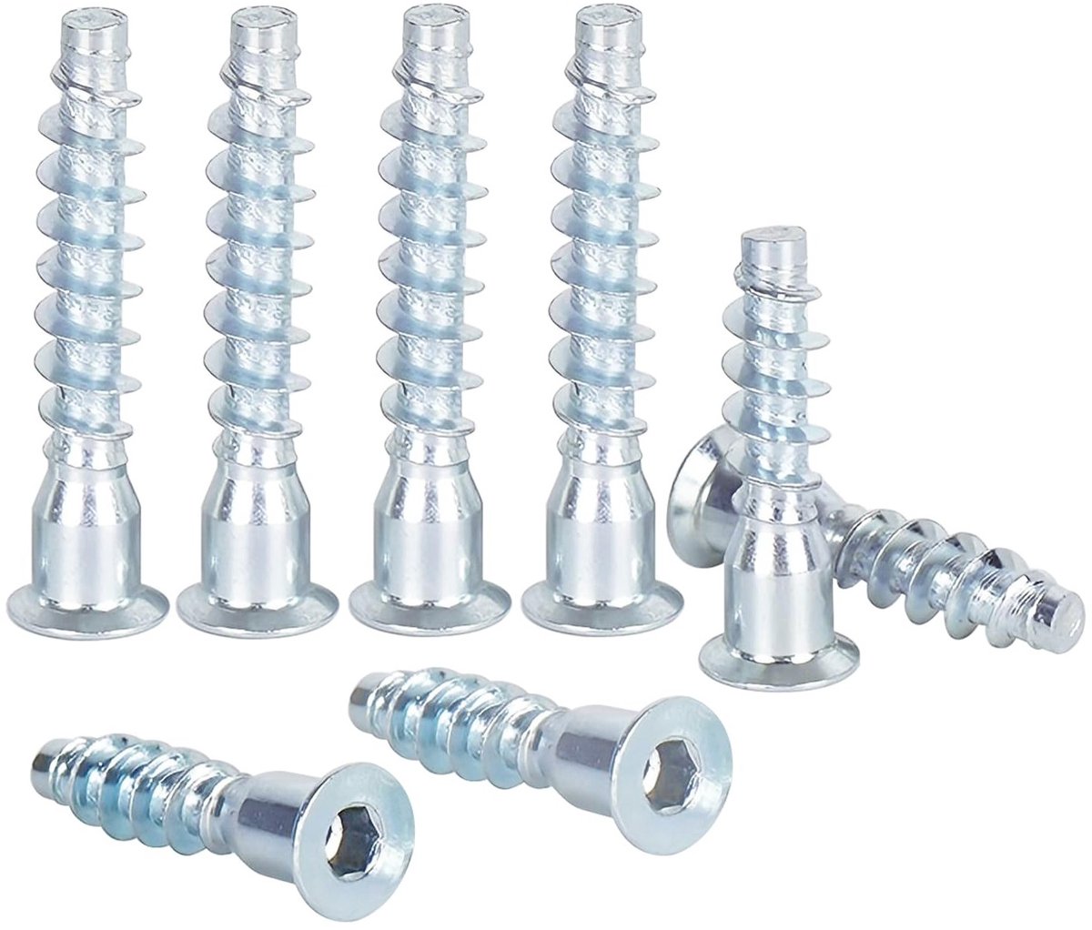 20 Stuks Bevestigingsschroeven M7 x 40mm voor Meubelmontage, Hexagon Schroeven voor Snelle Verbindingen en Reparaties