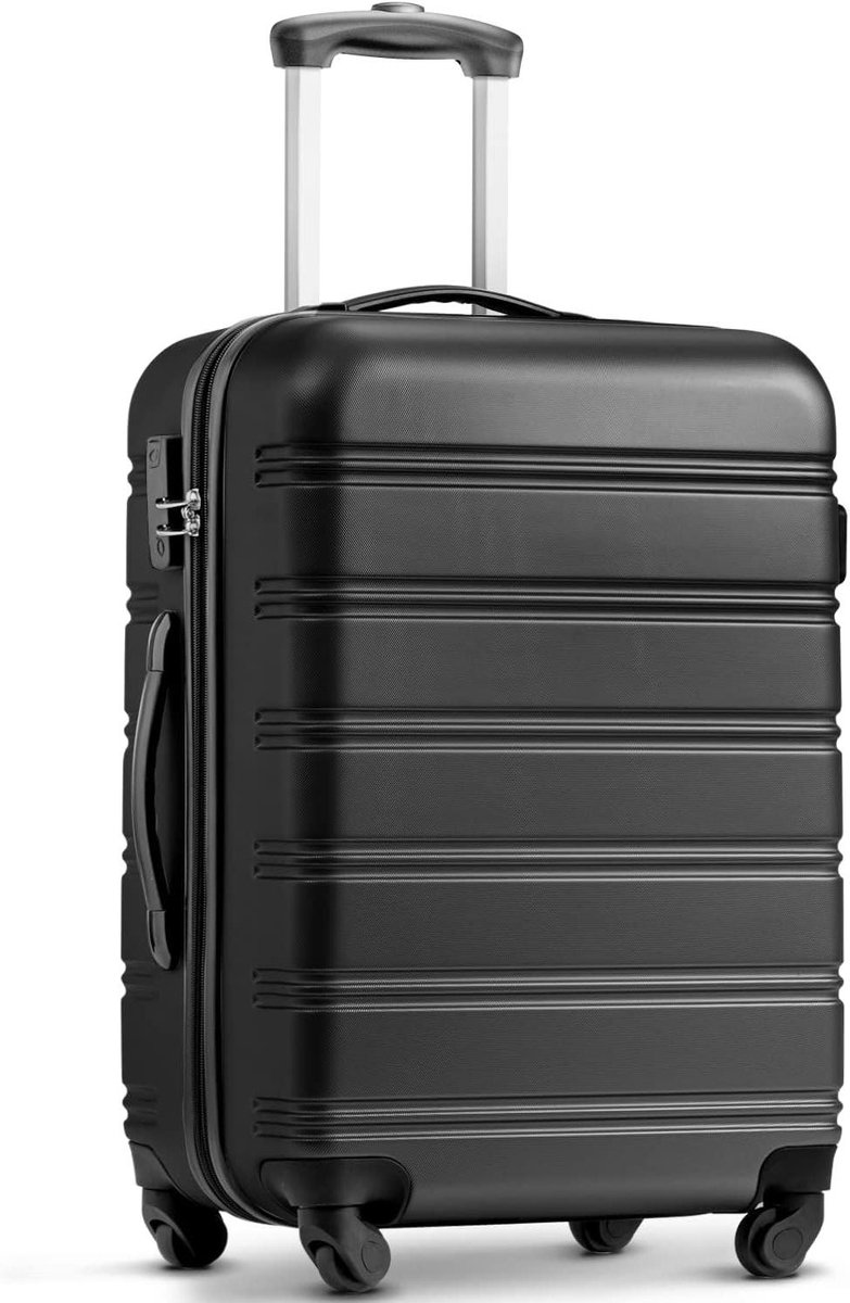 Reis Trolley Koffer - Harde Koffer - Veilig Reizen - Stil Universeel Wiel - 20 inch - Zwart
