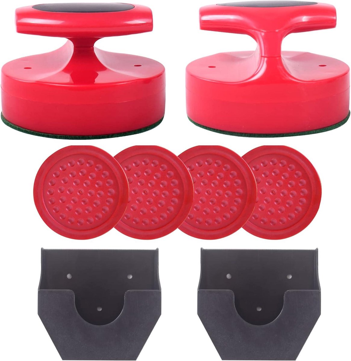 Air Hockey Accessoires - Pucks en Strikers - Tafelspel Verbeteren - Chip-bestendig ABS Materiaal - 4 Stuks Pucks - Groen