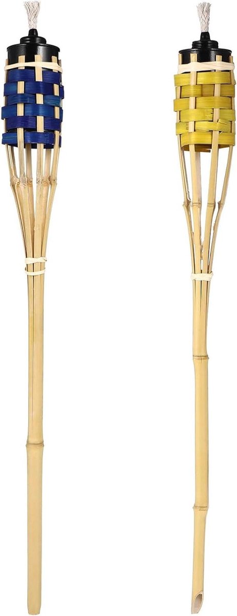 Bamboe Fakkel - Buitenlamp Tuin - Feestelijke Sfeer - Natuurlijk Materiaal - 58 cm - Diver