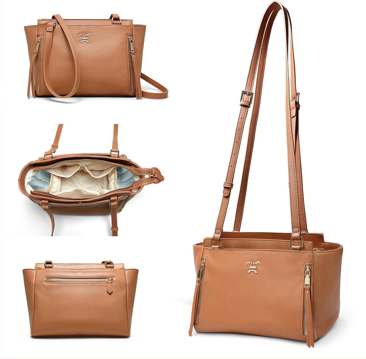 Mini Luiertas - Crossbody Tas - Baby Verzorging - Veelzijdig Zakkenontwerp - 29 x 18 x 19 cm - Zwart