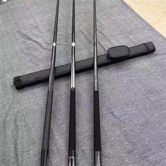 Poolkeu van koolstofvezel, 58 inch (147 cm) lange biljartkeu, professionele poolkeu, snookerkeu, verkrijgbaar met tips van 10 mm, 11,5 mm en 13 mm, voor pooltafelsporten. — afbeelding 3