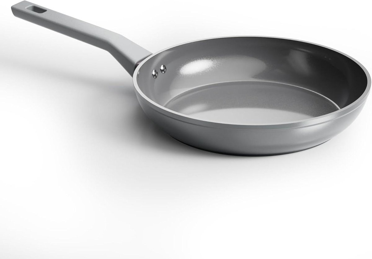 Koekenpan - Koekenpan - Gezond Koken - Diamant Keramische Coating - 25 cm - Zwart