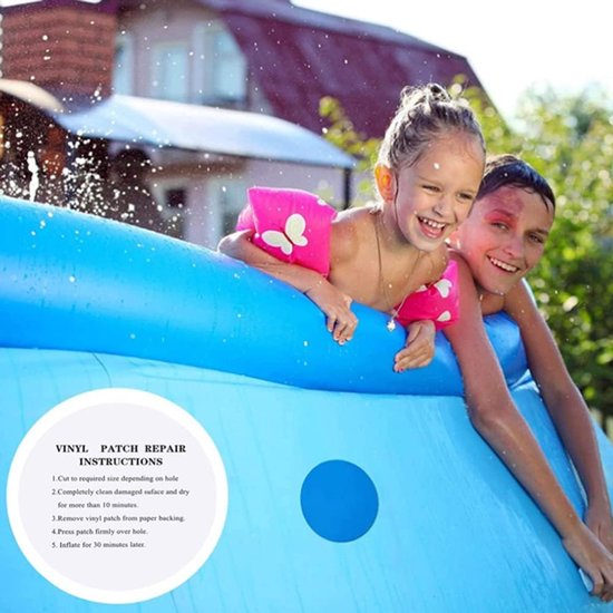PVC Reparatiestickers - Opblaasbare reparatie - Watersport reparatie - Zelfklevend waterdicht - 20 stuks - Blauw van Merkloos — afbeelding 2