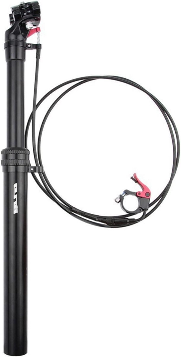 Verstelbare Zadelpen - Fietszadelpen Vering - Comfortabel Fietsen - Met Afstandsbediening - 316 mm Diameter - Zwart