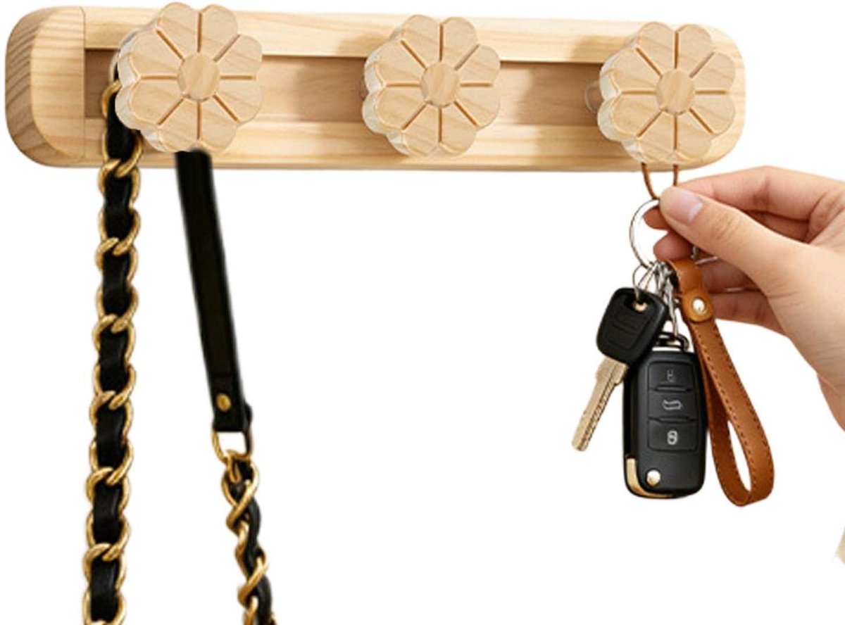 Wandkapstok met haken - Kledinghanger houder - Ruimte organiseren - Beweegbare haken - 40