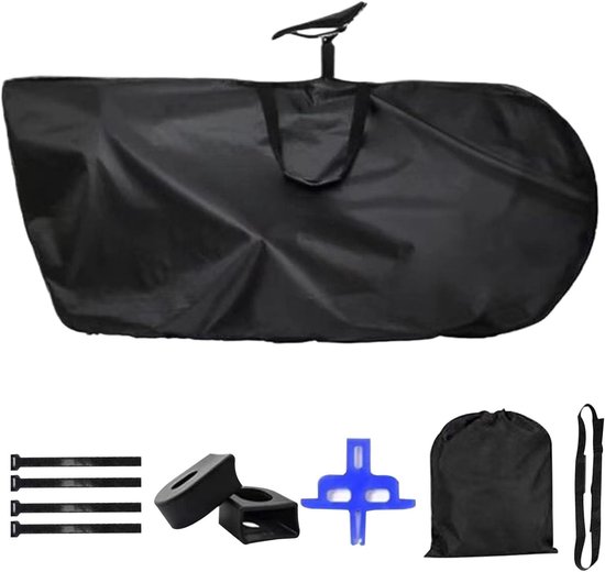 Fietstas Waterdicht - Fietsbagagehoes - Fietsen Op Reis - Scheurbestendig Oxford - 168 x 88 cm - Zwart — afbeelding 3