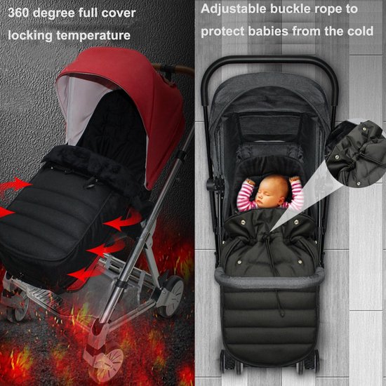 Voetenzak Buggy - Kinderwagen Wiegdeken - Universeel - outdoor van Merkloos — afbeelding 2