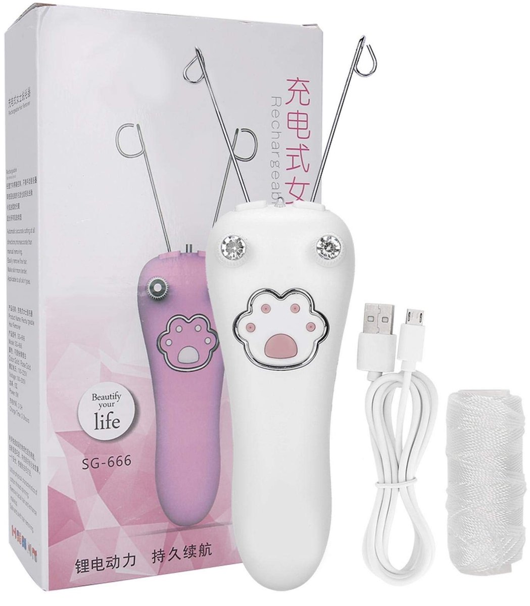 Dailygoods - Elektrische Katoenen Draad Epilator voor Vrouwen