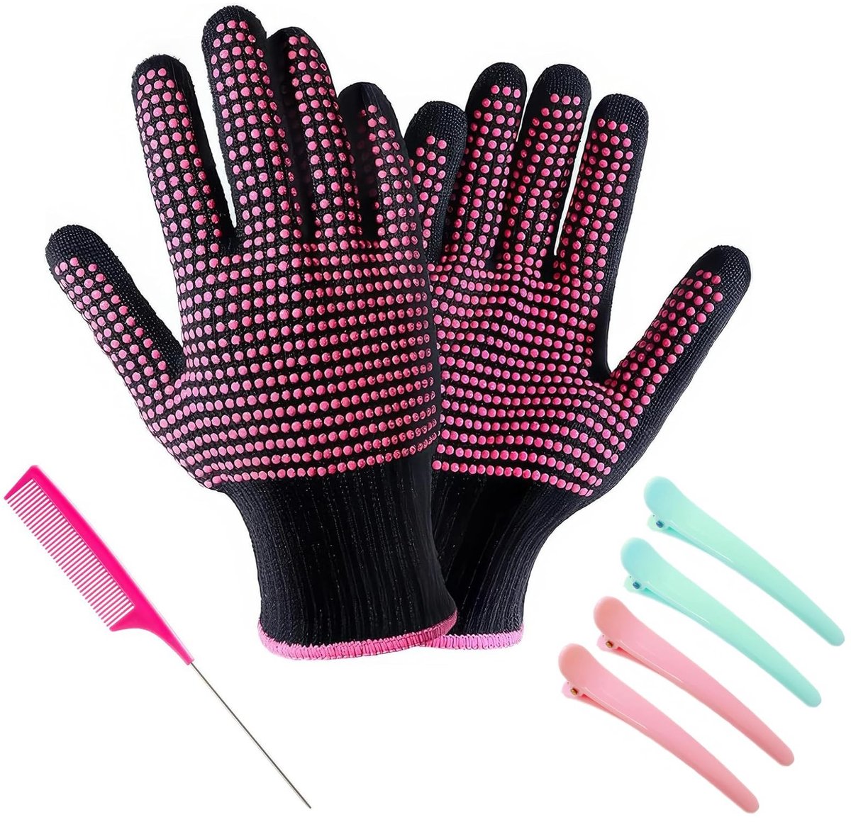 Dailygoods - Hittebestendige Styling Handschoenen met Antislip Noppen en Clips