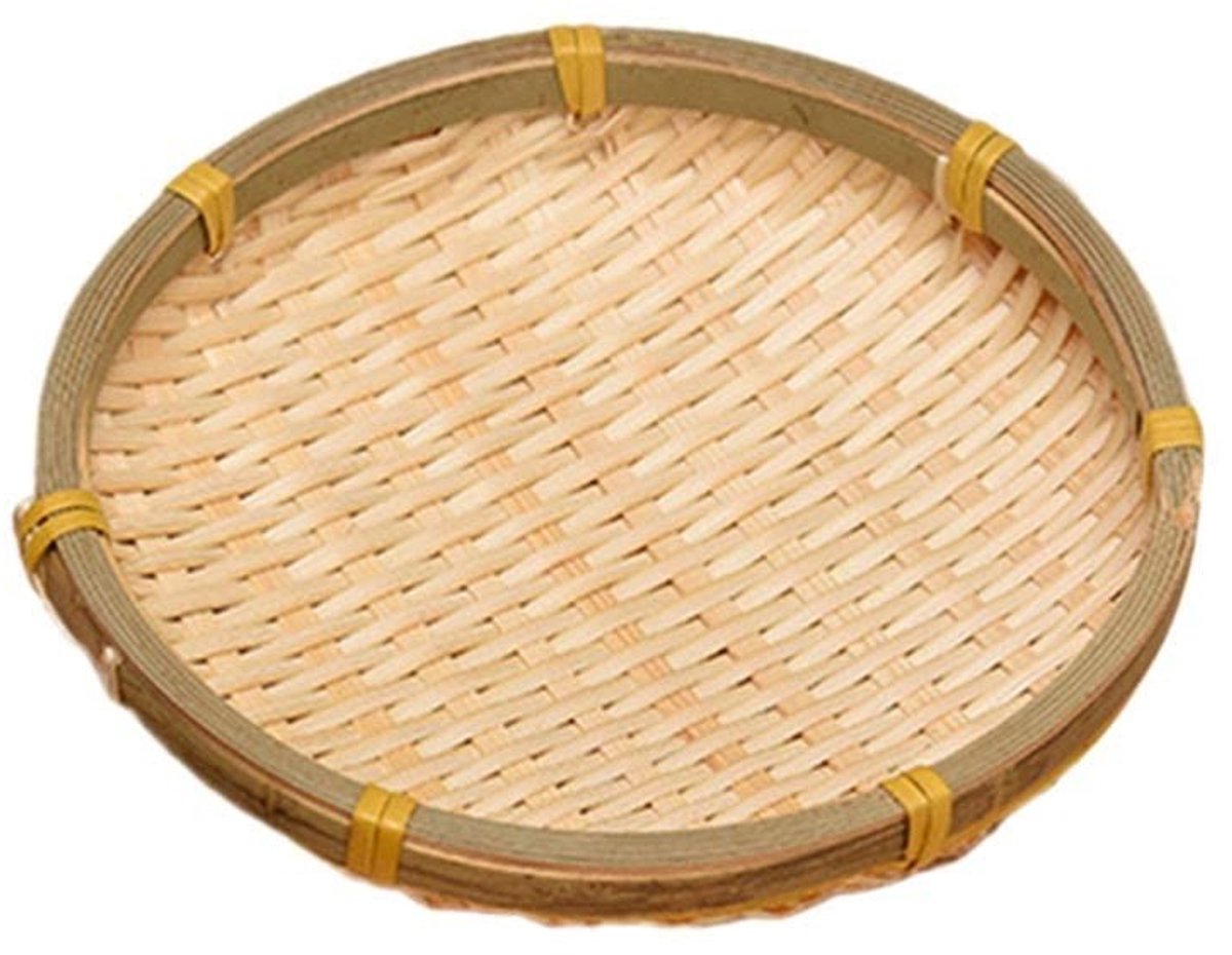 Dailygoods - Set van 2 Handgeweven Bamboe Voedselafvoermanden voor Fruit en Groenten