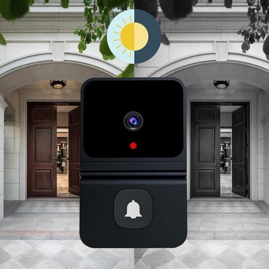 Draadloze videodeurbel, slimme video-intercom, HD-nachtzicht, opladen via wifi, slimme deurbel, tweewegs bellen, nachtzichtfunctie, 2,4 GHz wifi, bediening via app — afbeelding 2