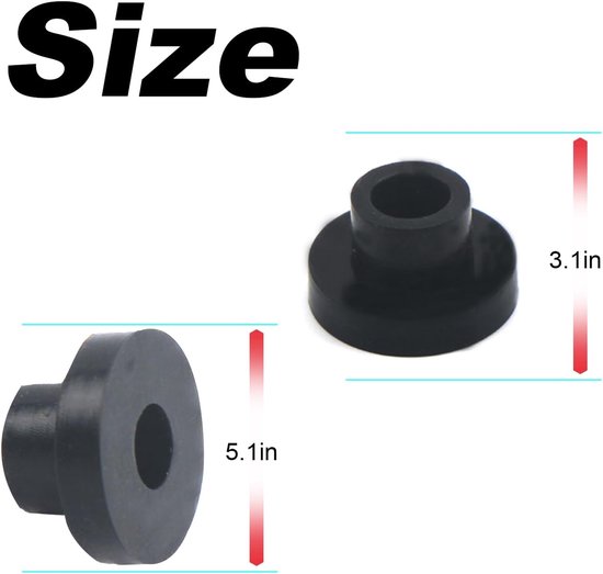 Mixer Onderdelen - Reserve Ring - Stabiel Mengen - Voorkomt Stuiteren - 2 Stuks - Zwart — afbeelding 5