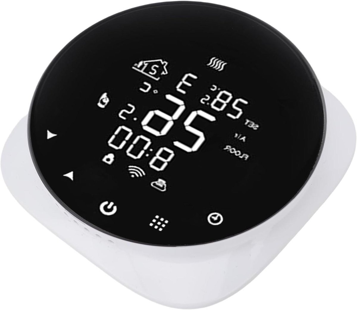 Slimme Vloerverwarming Thermostaat - Afstandsbediening Temperatuurregelaar - Comfort Verhoging - Smartphone Bediening - Compact Ontwerp - Wit