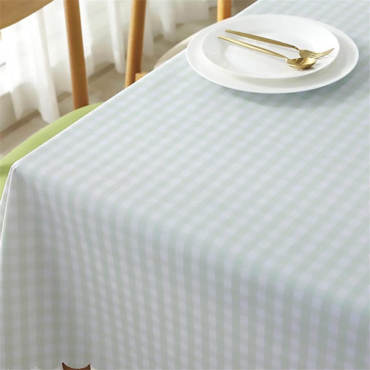 Tafelkleed - Plastic Kleed - Bescherming Tafel - Waterproof Oilproof - 135x220cm - Groen