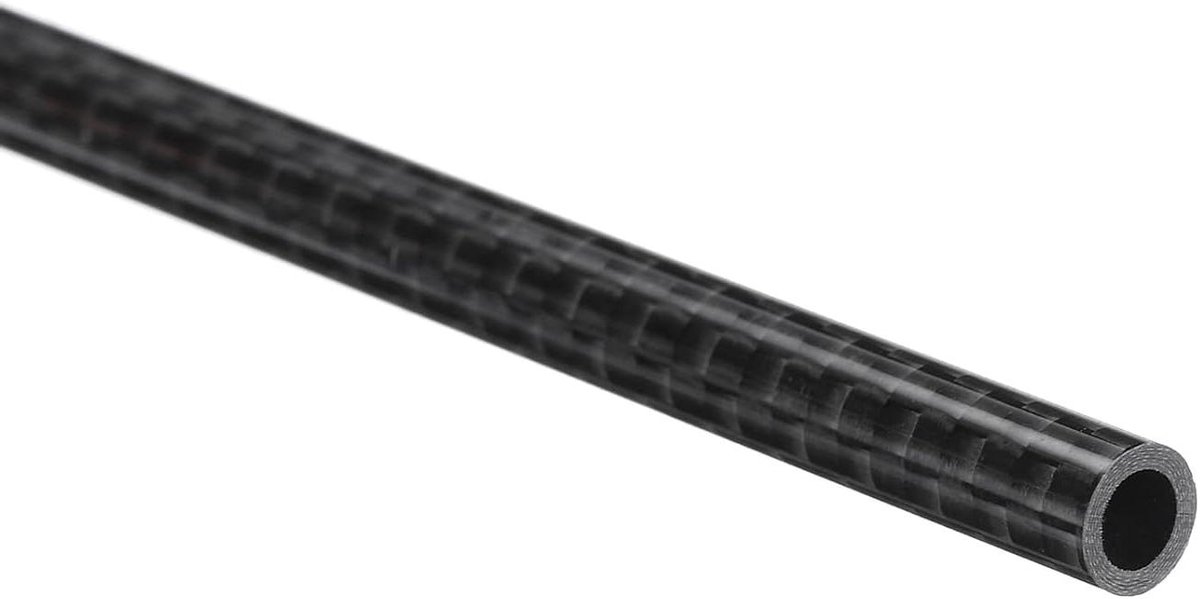 Koolstofvezelbuis - Sterke staaf - Modelbouw projecten - Glanzend oppervlak - 4x6x200 mm - Zwart