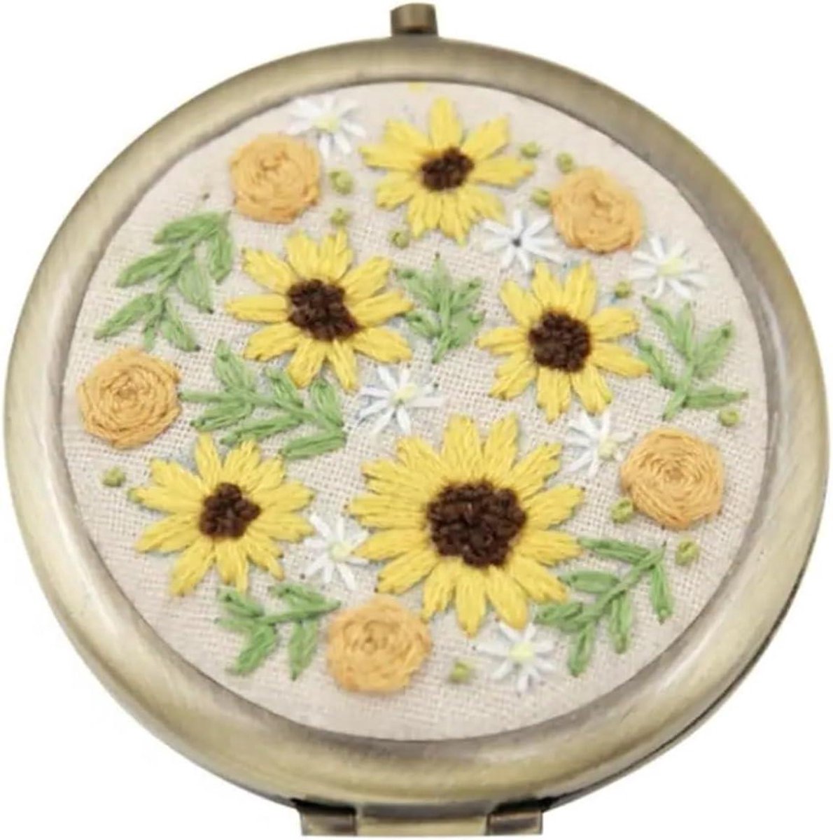 Compacte spiegel - DIY set - Onderweg opfrissen - Opvouwbaar design - 7 cm diameter - Kleur3