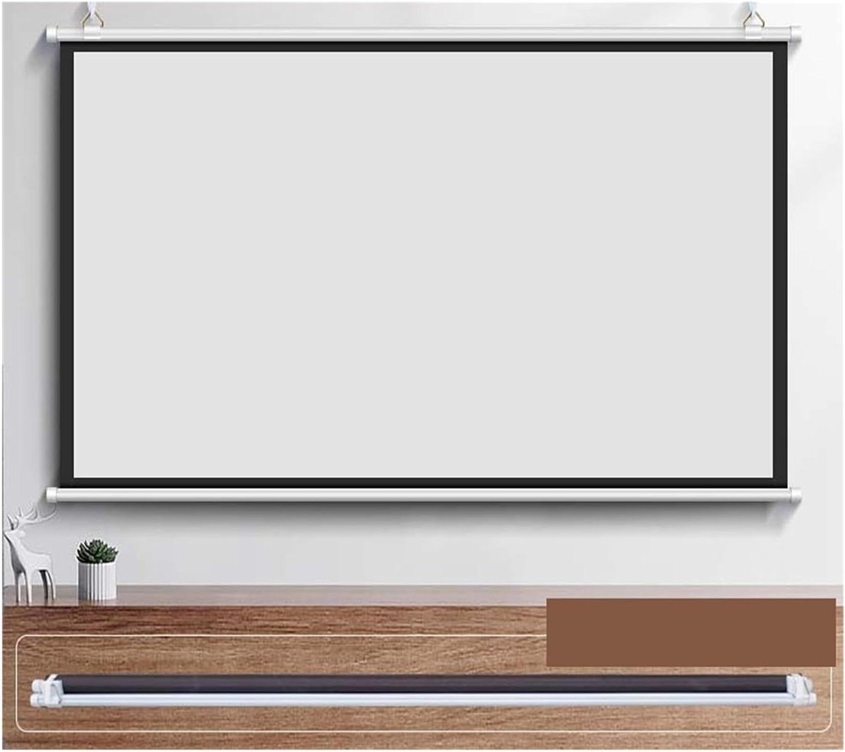 Projectiescherm - Beamer scherm - Thuisbioscoop Ervaring - Opvouwbaar - 84 inch - Wit