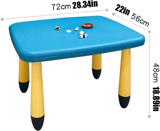 Kindertafel Stoel - Activiteitenmeubel - Spelen en Leren - Verstelbare Hoogte - 100 Kg Draagkracht - Transparant — afbeelding 5