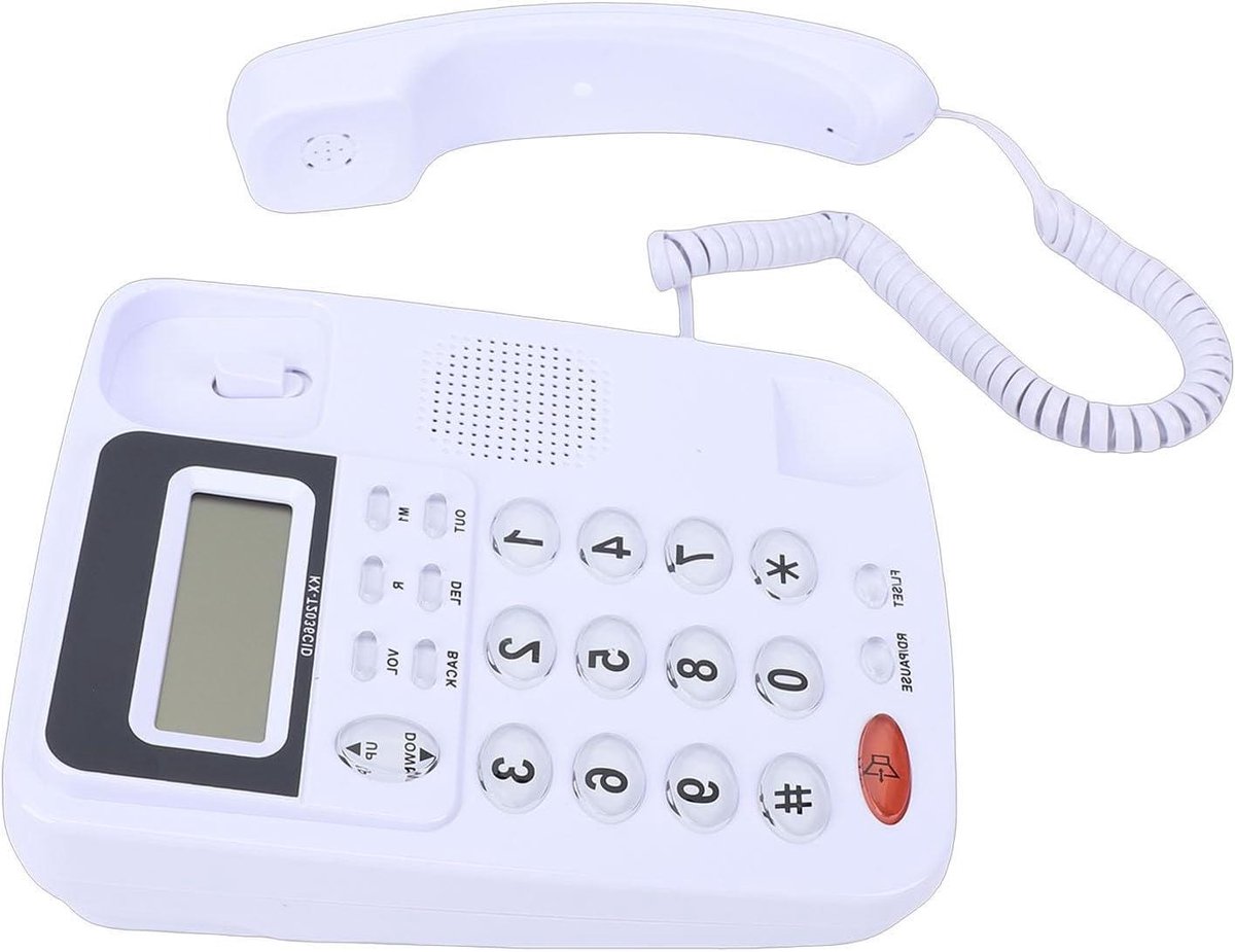 Vaste Telefoon - Bureautel - Thuis en Werk - Nummerherkenning - 16 Cijferig - Wit
