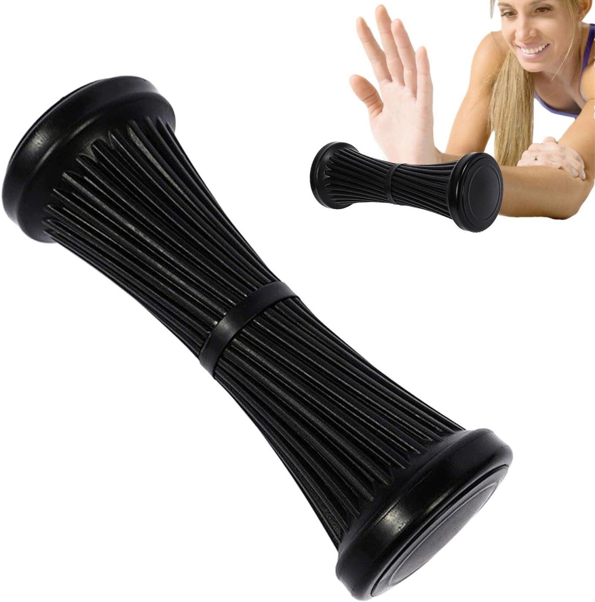 Voetroller - Beenspierontspanning - Na de training - Diepe fascia ontspanning - 23 cm - Zwart