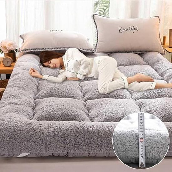Japanse Traagschuimmatras - Opvouwbaar Bedkussen Vloermatras - Comfortabel Slapen - Dubbelzijdig Ontwerp - 120 x 200 cm - Roze — afbeelding 4