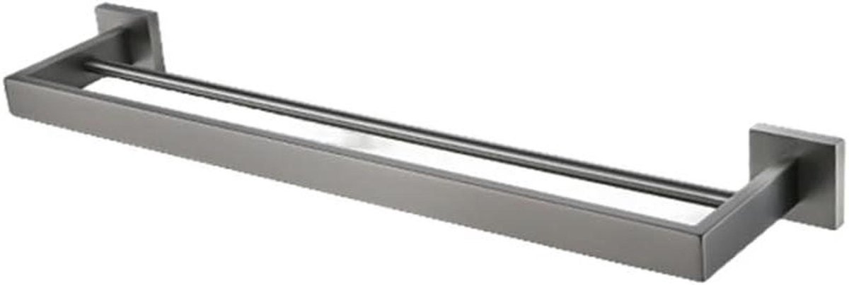 Badkamer Accessoires Set - Toilet Hardware - Opbergen & Ophangen - Roestvrij Staal - 50cm Handdoek Bar - Geborsteld Grijs