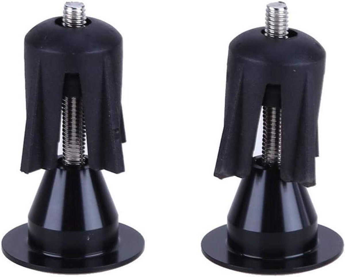 Fiets Handvat Grips - Stuurdoppen Set - Veiliger Fietsen - Lichtgewicht Aluminium - 15-23.5mm - Zwart
