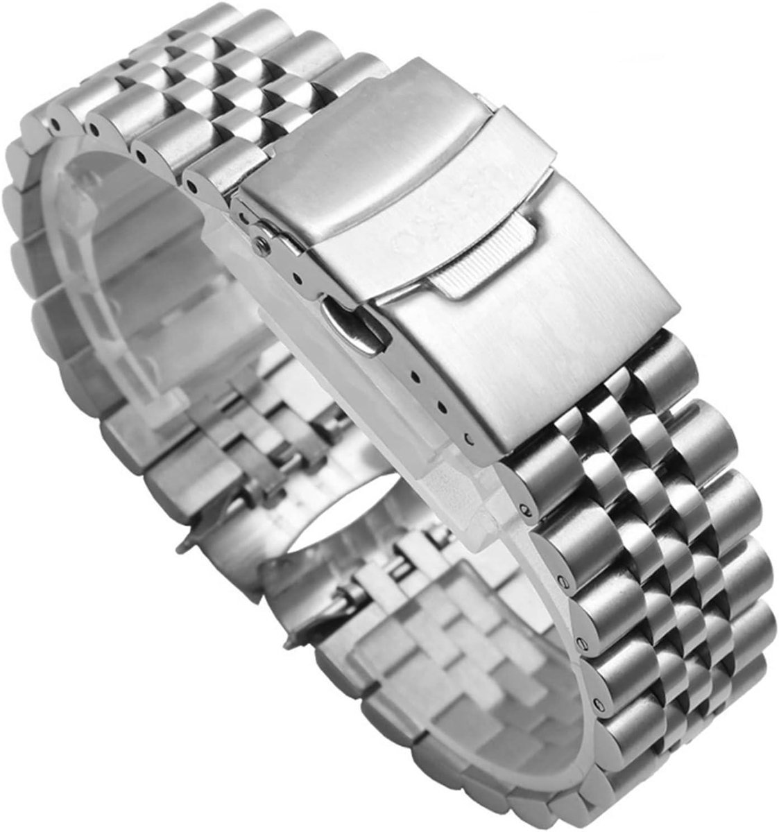 Horlogeband RVS - Metalen Band - Dagelijks Gebruik - Verstelbare Pasvorm - 20mm 22mm - Zilverkleurig
