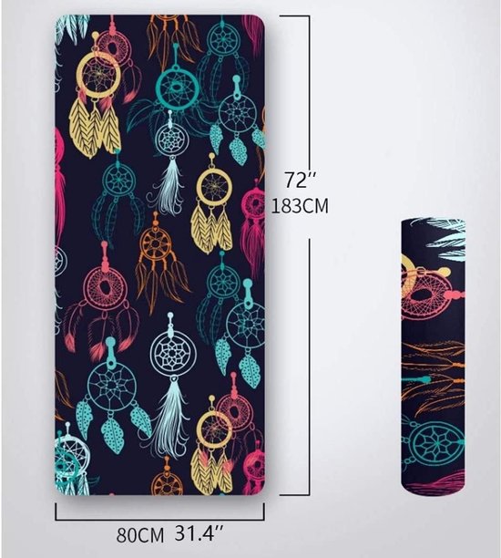 Creatieve Yoga Mat - Oefening Mat - Sporten en Fitness - Milieuvriendelijk TPE Materiaal - 6 of 8 mm - Gekleurd — afbeelding 5
