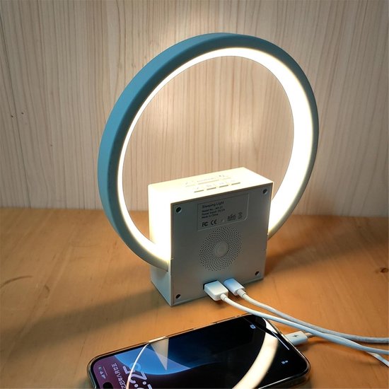 Wekker Slaaplamp - Nachtlamp Wekker - Ontspannen Wakker Worden - Zonsopkomst Simulatie - 220x200 mm - Wit — afbeelding 5