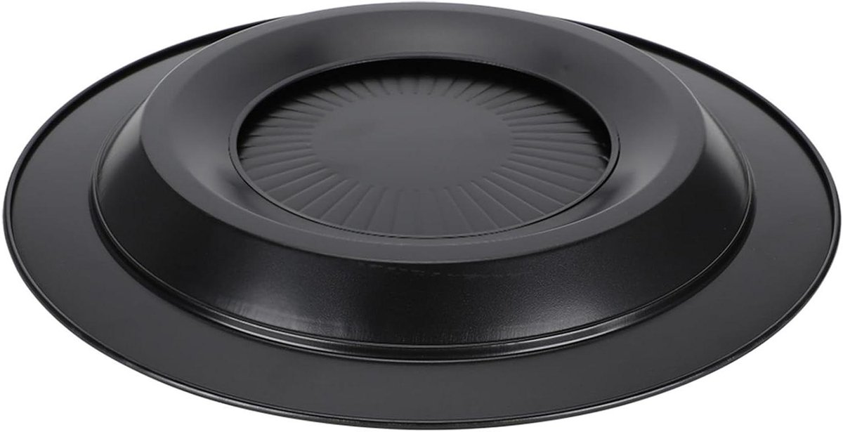 Barbecuepan Rond - Grillplaat - Buiten Koken - Poreus Ontwerp - 32 cm - Zwart