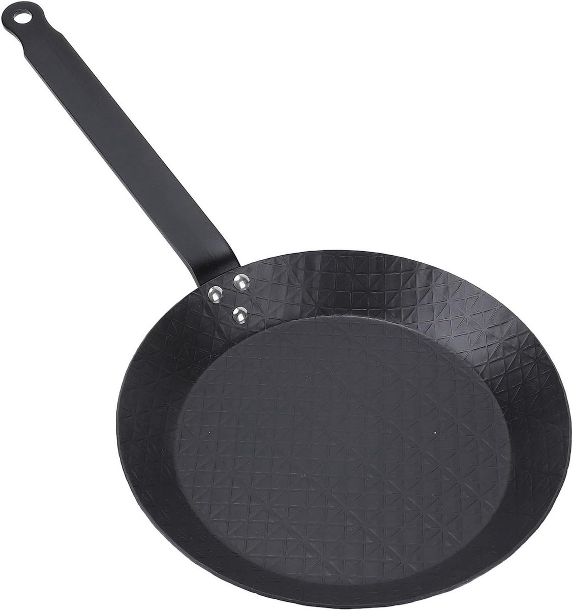Koekenpan Koolstofstaal - Antiaanbakpan Bakpan - Lekker Koken - Smarte Rookvrije Technologie - 20 cm - Zwart
