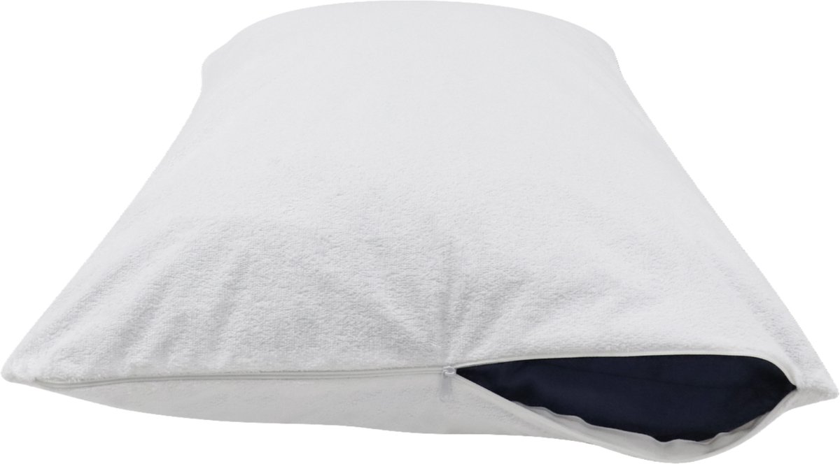 Mammoet Molton Kussensloop Willow 60 x 70 cm - waterafstotende coating - 45% katoen & 55% polyester - wit