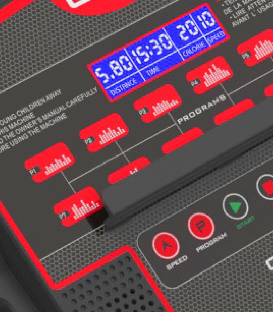 CARE CT-735-2 - Connected en opvouwbare loopband - Maximale snelheid 14 km/u - 12 programma’s - Handmatige helling met 3 niveaus - Voor thuisgebruik - Rood thumbnail 3