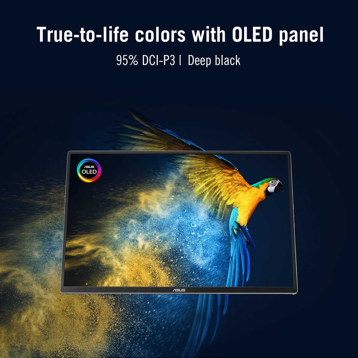 16" ASUS ZenScreen OLED MQ16FC draagbare monitor 1920x1200 WUXGA USB-C mini-HDMI 95% DCI-P3 Flicker Free Low Blue Light - Afbeelding 3