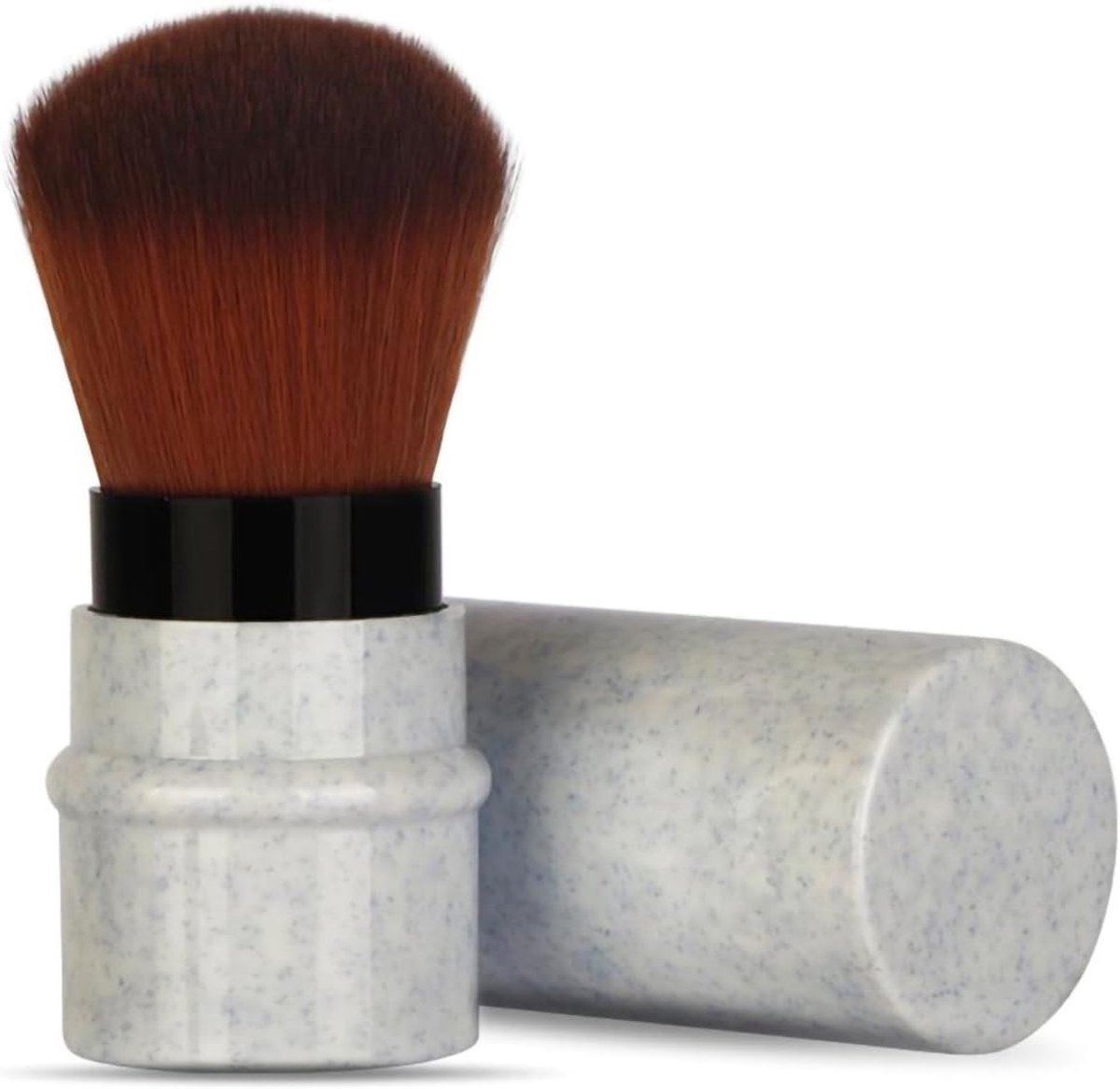 Professionele Make-up Borstel voor Foundation en Blusher met Rekbare Handgreep in Blauw - Perfect voor Thuisgebruik en Marmeringstechnieken